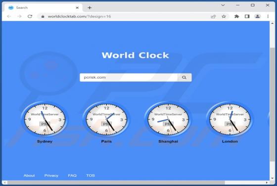 World Clock Tab Browser Hijacker