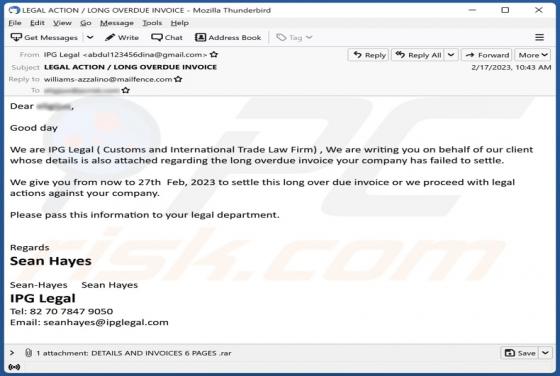 IGP Legal Email Virus
