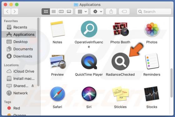 RadianceChecked Adware (Mac)