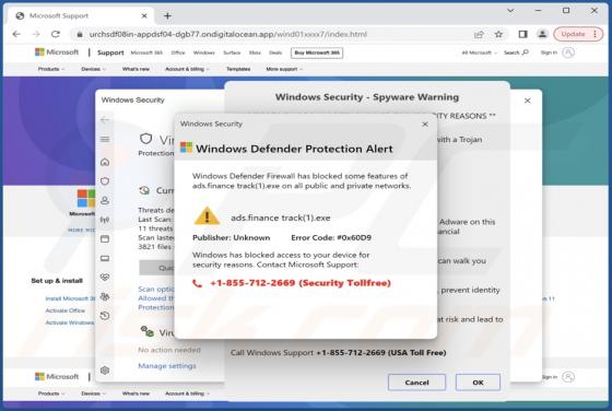Ads.financetrack(1).exe POP-UP Scam