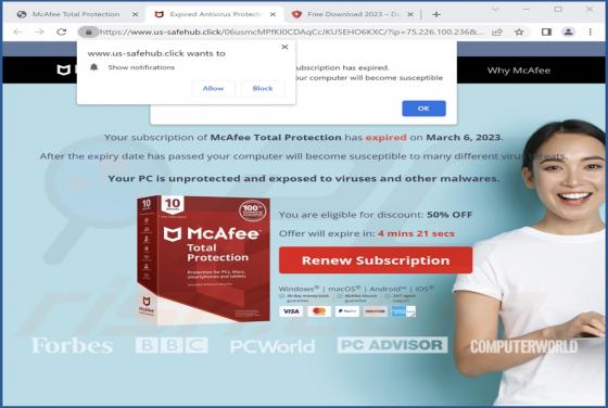 Us-safehub.click Ads