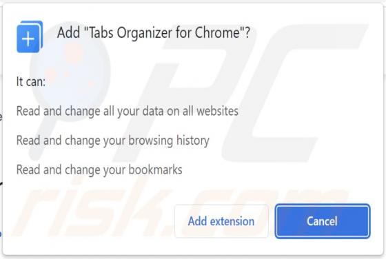 Tabs Organizer for Chrome Adware
