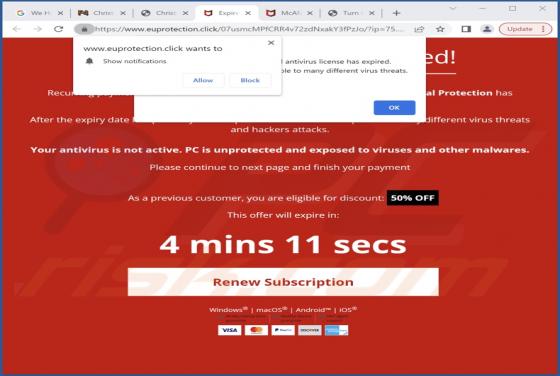Euprotection.click Ads