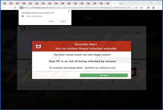 Reliablepcsearch.com Ads