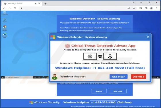 Critical Threat Detected: Adware App POP-UP Scam