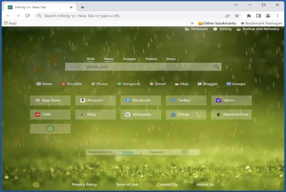 Infinity V+ New Tab Browser Hijacker