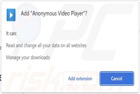Anonymous Video Player Adware