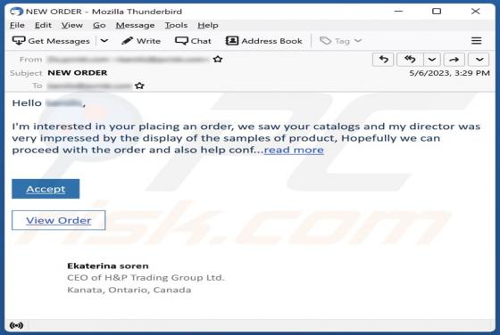 Samples Of Product Email Scam