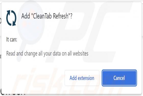 CleanTab Refresh Adware