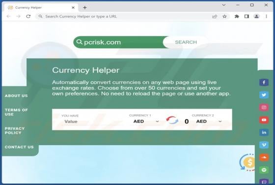 Currency Helper Browser Hijacker