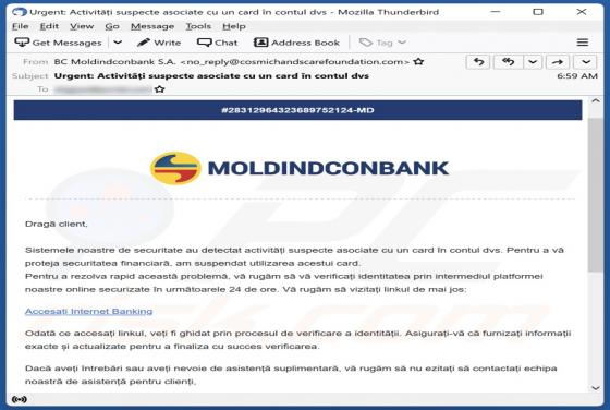 Moldindconbank Email Scam