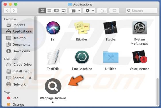 WebpageHardware Adware (Mac)