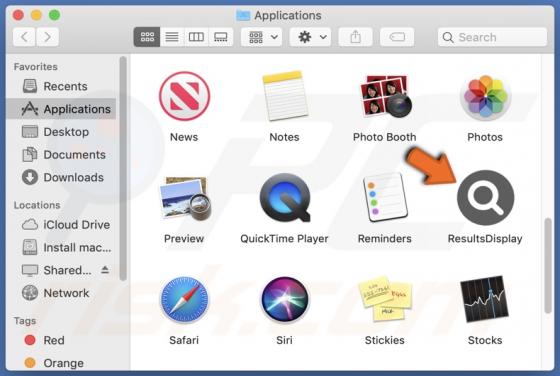ResultsDisplay Adware (Mac)