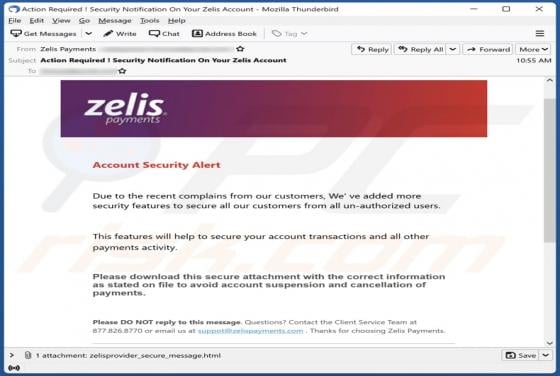Zelis Payment Email Scam