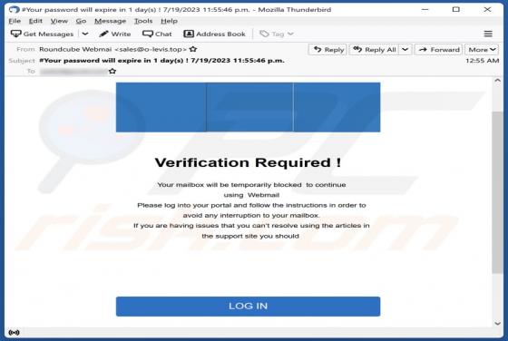 Your Mailbox Will Be Temporarily Blocked Email Scam