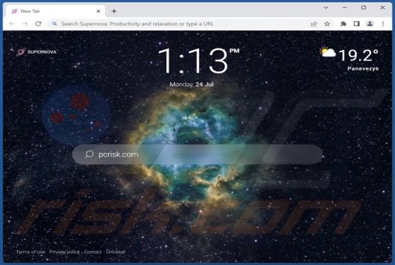 Supernova: Productivity And Relaxation Browser Hijacker