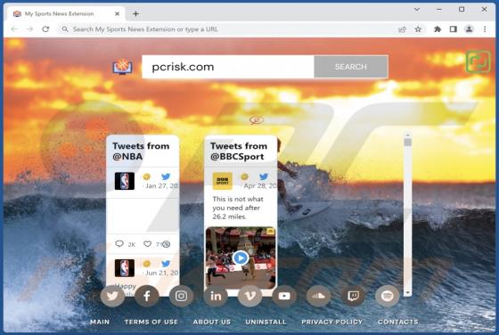 My Sports News Extension Browser Hijacker