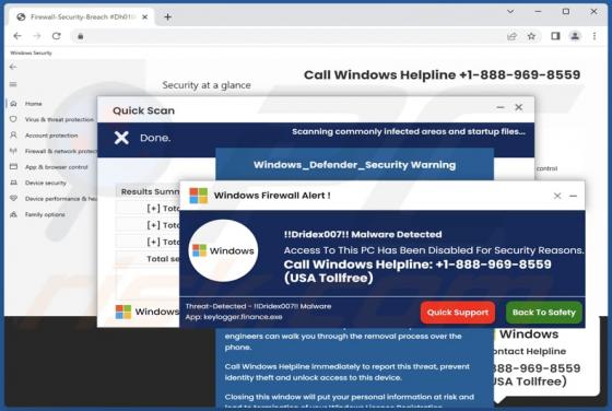 !!Dridex007!! Malware Detected POP-UP Scam