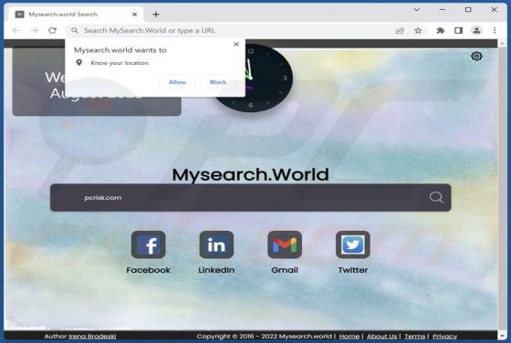 Mysearch.world Browser Hijacker