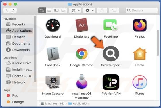 GrowSupport Adware (Mac)