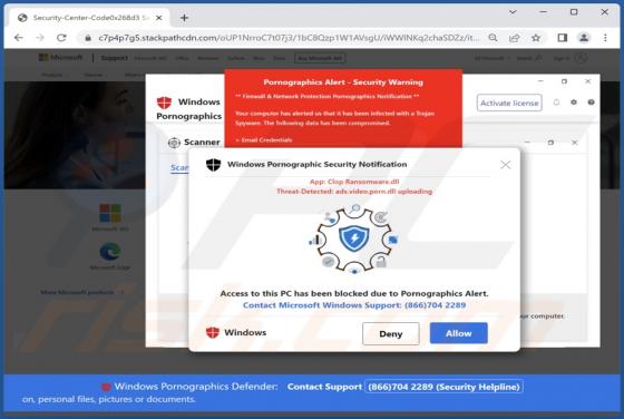 Clop Ransomware.dll POP-UP Scam