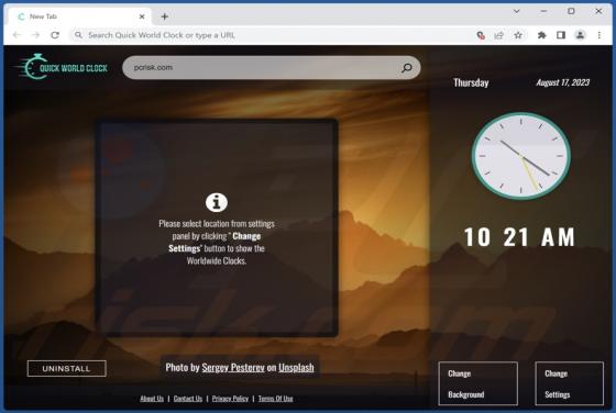 Quick World Clock Browser Hijacker