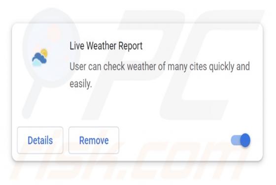 Live Weather Report Adware