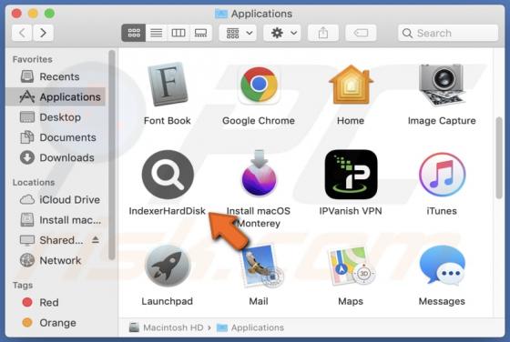 IndexerHardDisk Adware (Mac)