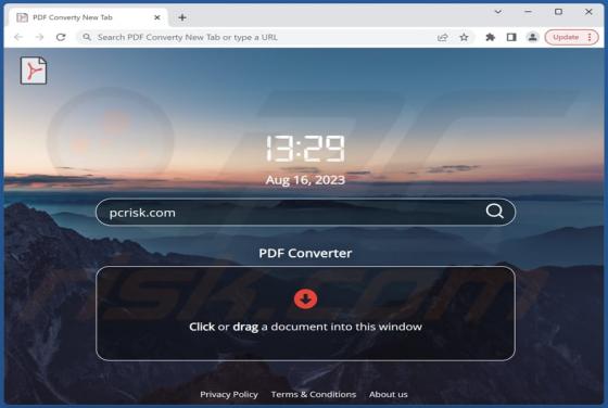 PDF Converty New Tab Browser Hijacker