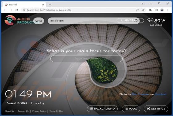 Just Be Productive Browser Hijacker