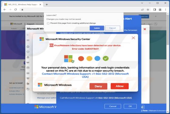 Error Code: 0x80073b01 POP-UP Scam