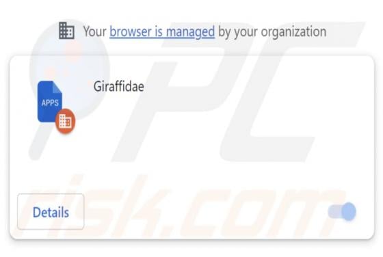 Giraffidae Malicious Extension