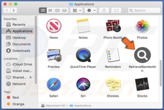 RetrievalBandwidth Adware (Mac)