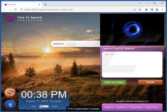 Text To Speech Conversion Browser Hijacker