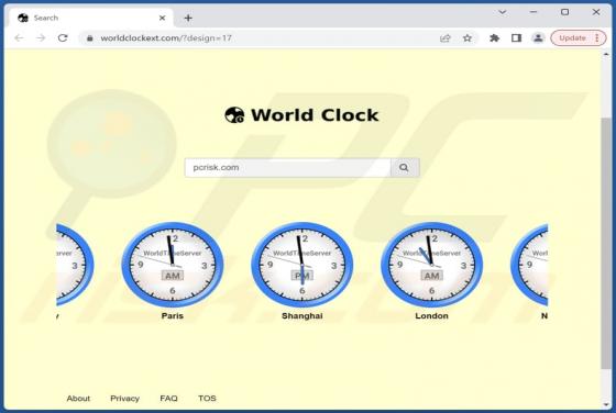 World Clock Extension Browser Hijacker