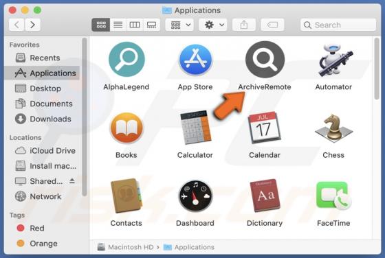 ArchiveRemote Adware (Mac)