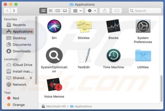 SystemOptimization Adware (Mac)