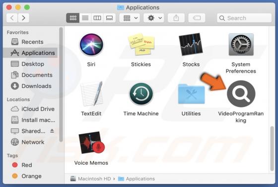 VideoProgramRanking Adware (Mac)