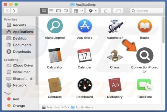 ConnectionProjector Adware (Mac)