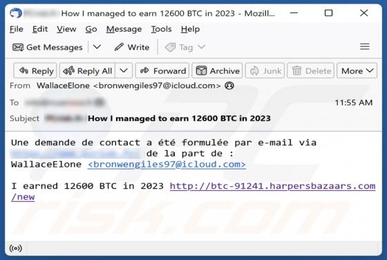 How I Earned Bitcoins Email Scam