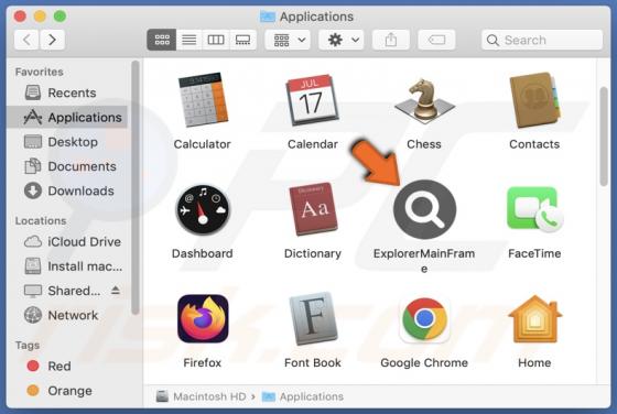 ExplorerMainFrame Adware (Mac)