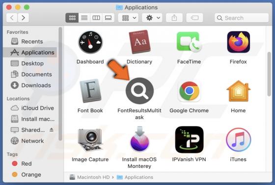 FontResultsMultitask Adware (Mac)