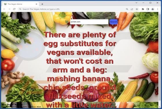 The Vegan Advice Browser Hijacker