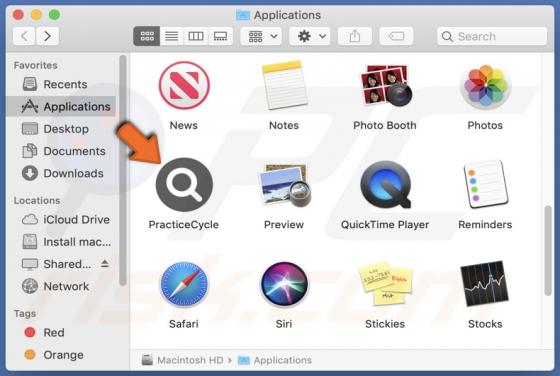 PracticeCycle Adware (Mac)