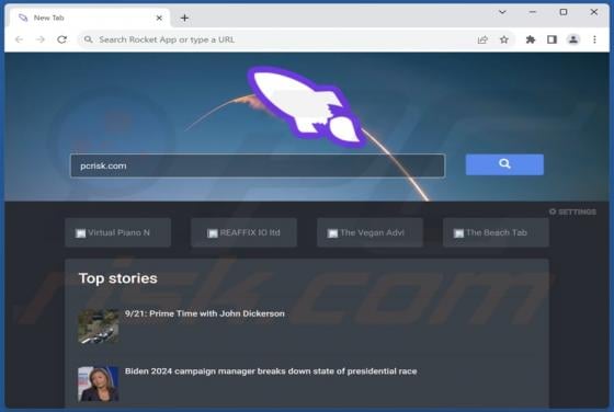 Rocket App Browser Hijacker