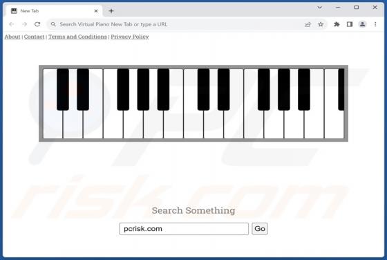 Virtual Piano New Tab Browser Hijacker