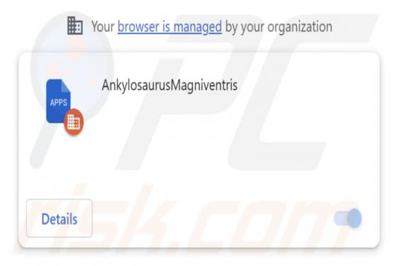 AnkylosaurusMagniventris Malicious Extension