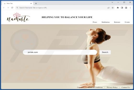 Namaste Tab Browser Hijacker