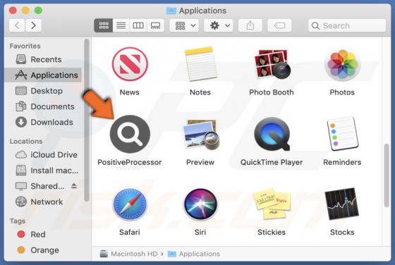 PositiveProcessor Adware (Mac)