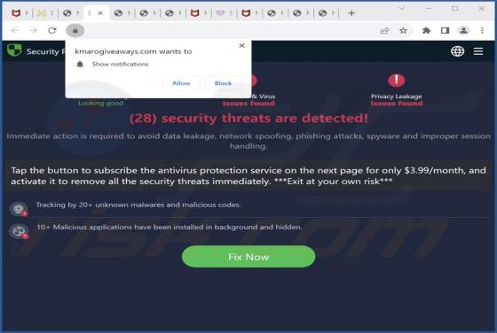 Security Protection Center POP-UP Scam